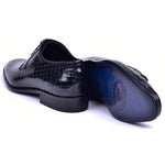 Corrente C01507-6291 Croco Print Shoes Navy