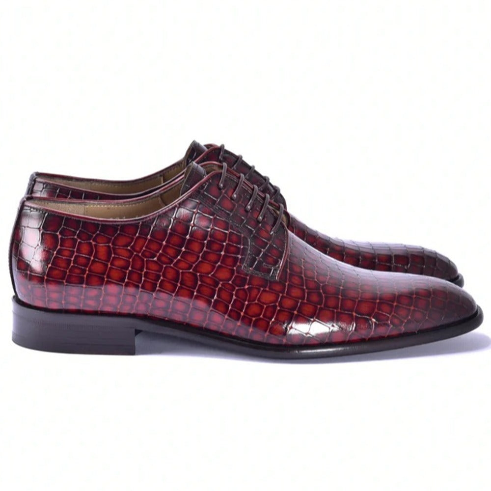 Corrente C01508-6291 Croco Print Shoes Tan