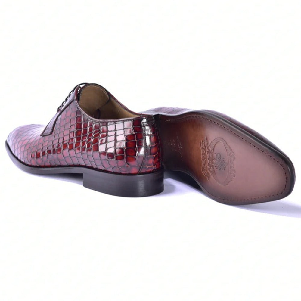 Corrente C01508-6291 Croco Print Shoes Tan