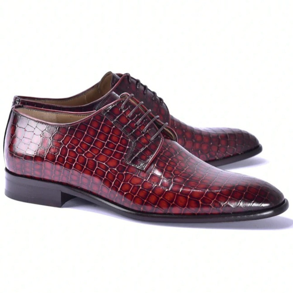 Corrente C01508-6291 Croco Print Shoes Tan