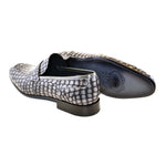 Corrente C017-3470 Croco Leather Loafer Shoes Grey