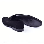 Corrente C02003-5760 H Buckle Suede Loafers Black