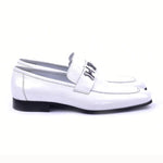 Corrente C02007-5760 H Patent Leather Loafers White