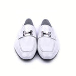 Corrente C02007-5760 H Patent Leather Loafers White