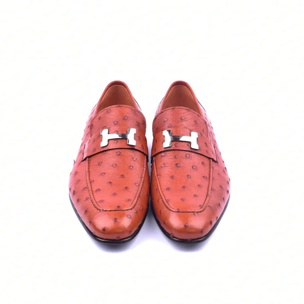Corrente C02008-5760 H Ostrich Loafers Rust