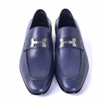 Corrente C02009-5760 H Buckle Loafers Navy
