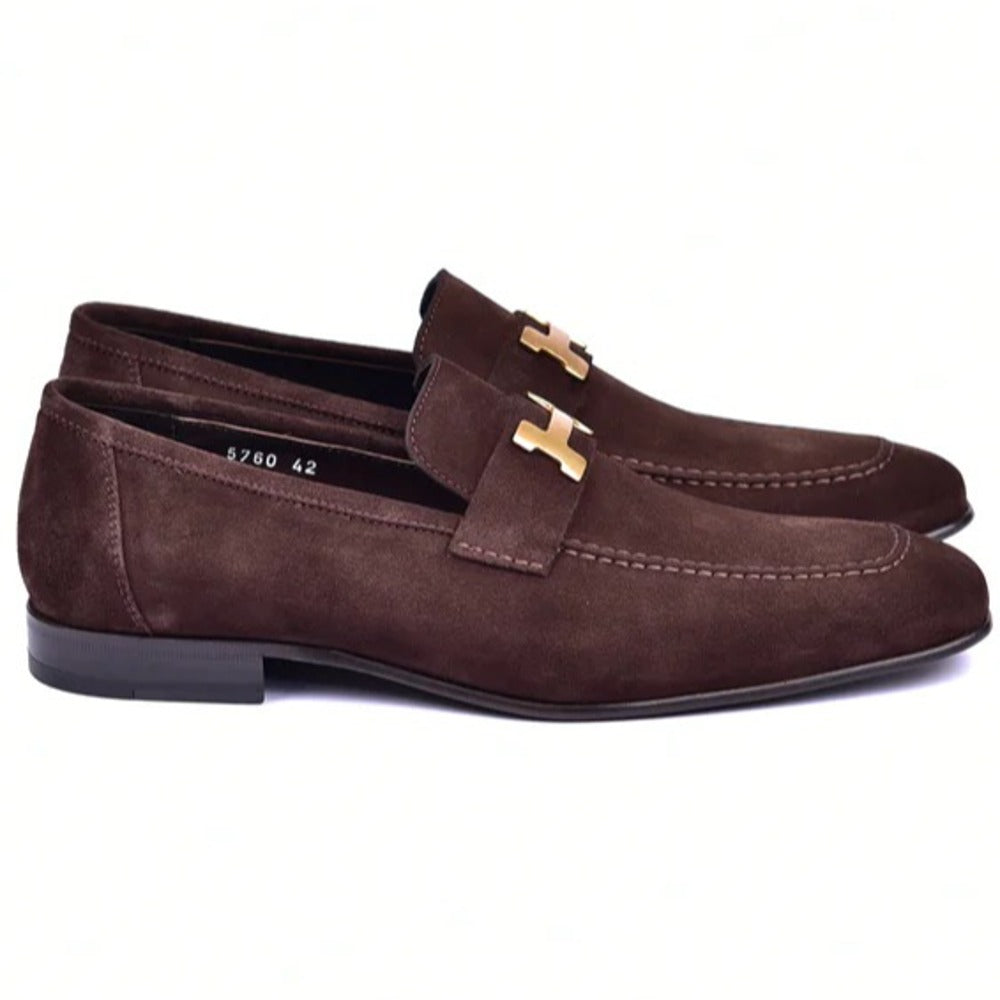 Corrente C02010-5760 Suede Loafers Brown