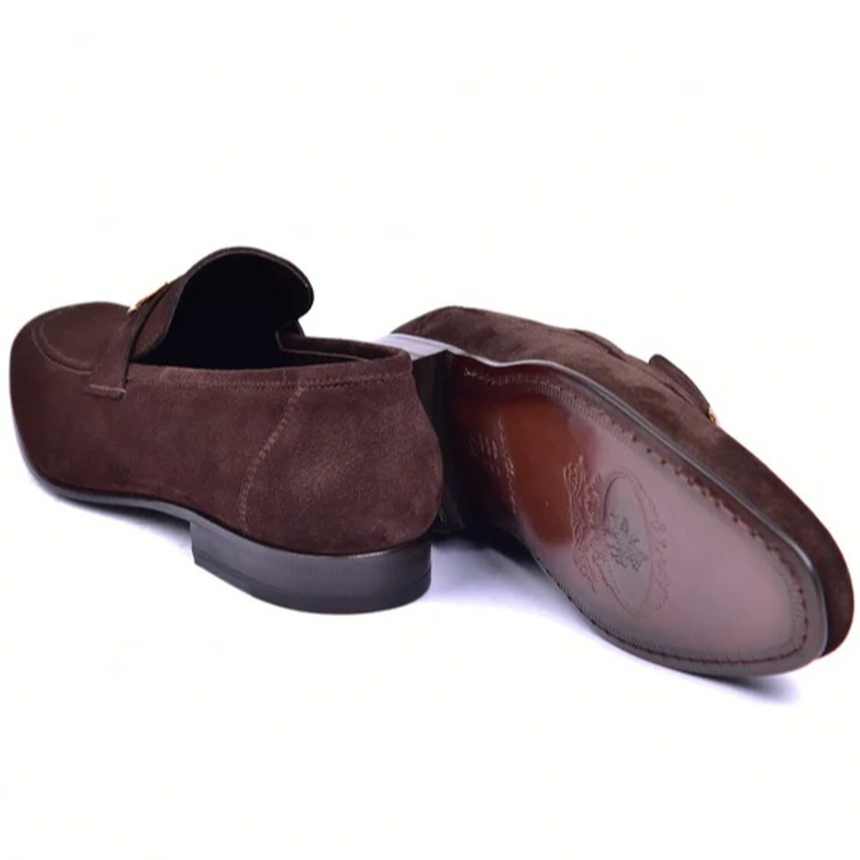 Corrente C02010-5760 Suede Loafers Brown