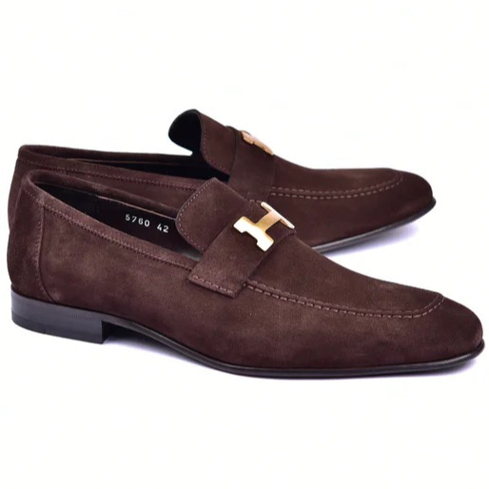 Corrente C02010-5760 Suede Loafers Brown