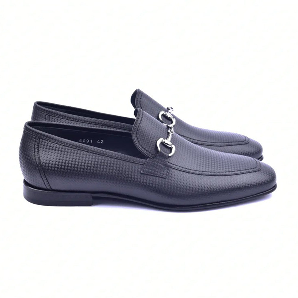 Corrente C02020-6091-2 Loro Design Leather Loafers Black