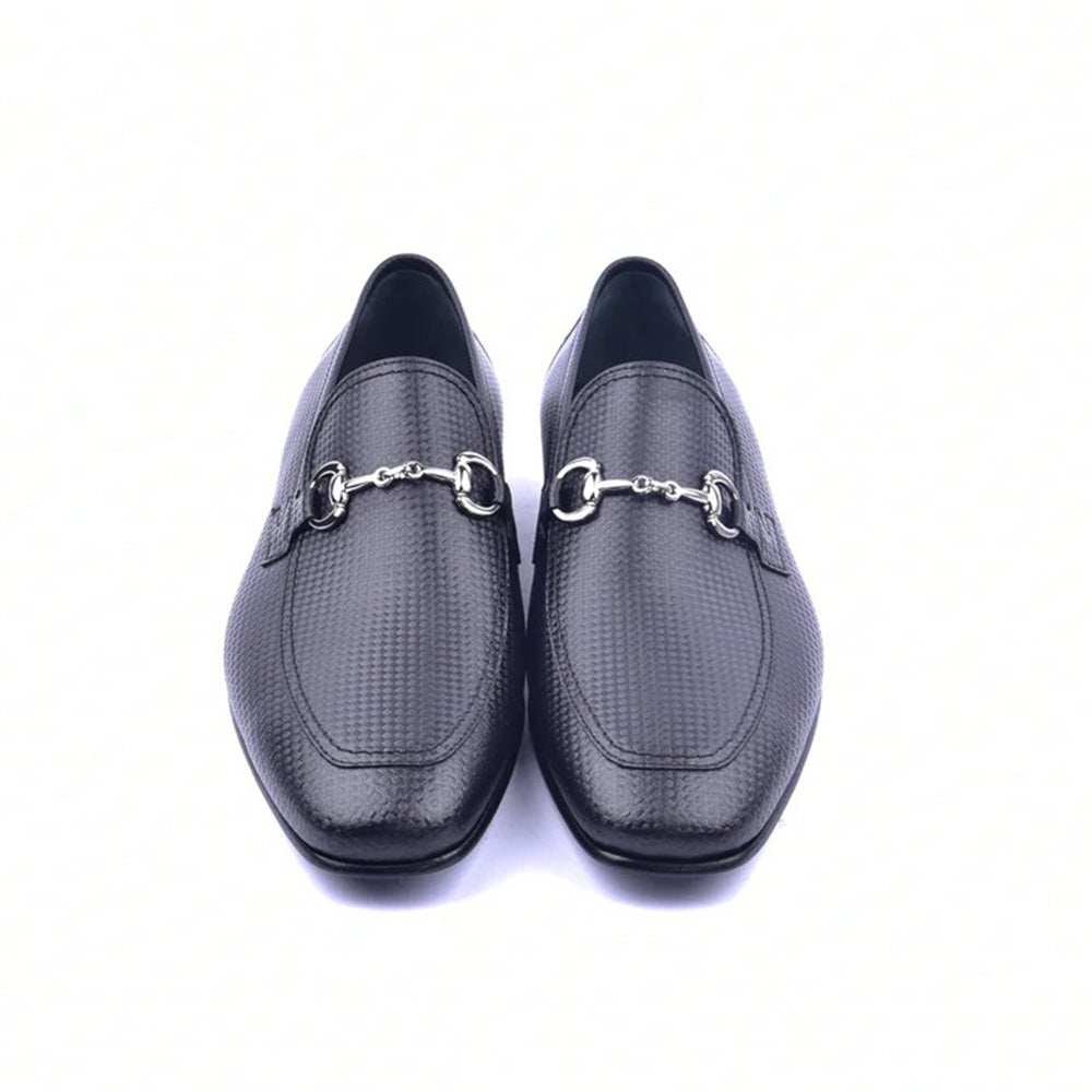 Corrente C02020-6091-2 Loro Design Leather Loafers Black