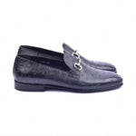 Corrente C02201-5405 Genuine Ostrich Loafers Black