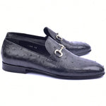 Corrente C02201-5405 Genuine Ostrich Loafers Black