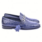 Corrente C02202-5405 Genuine Ostrich Loafers Navy