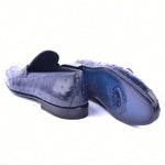 Corrente C02202-5405 Genuine Ostrich Loafers Navy