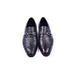 Corrente C0222-5776 Genuine Ostrich Loafers Black