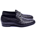 Corrente C0222-5776 Genuine Ostrich Loafers Black