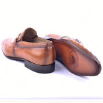 Corrente C0224-5776 Genuine Ostrich Loafers Tan