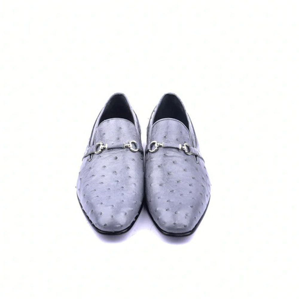 Corrente Ostrich Loafers Grey
