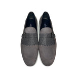 Corrente C026-4728S Suede Kilttie Buckle Loafer Shoes Smoke