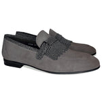 Corrente C026-4728S Suede Kilttie Buckle Loafer Shoes Smoke