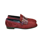 Corrente C027-4728S Suede Kilttie Buckle Loafer Shoes Burgundy