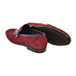 Corrente C027-4728S Suede Kilttie Buckle Loafer Shoes Burgundy