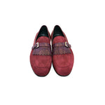 Corrente C027-4728S Suede Kilttie Buckle Loafer Shoes Burgundy