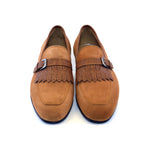Men’s Glossy Finish Marble Red Low Cut Buckle Round Toe Loafer By Corrente
