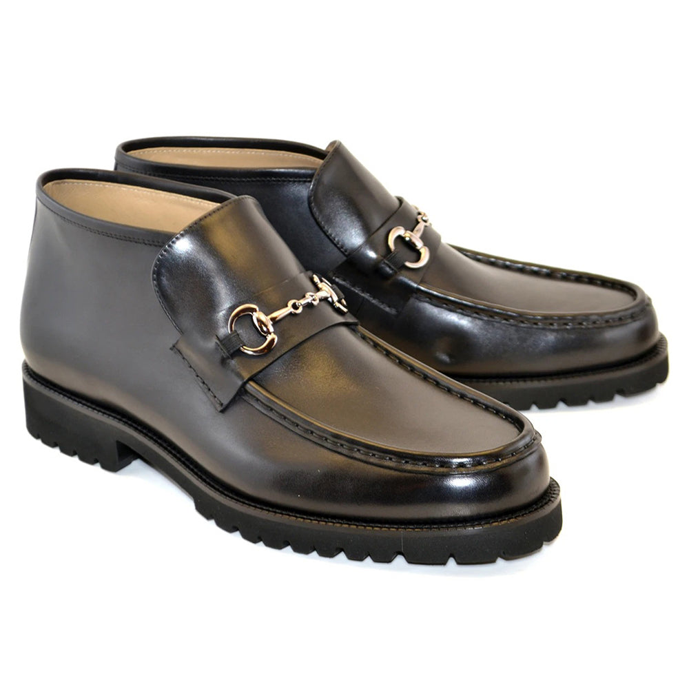 Corrente C029-5786 Bit Buckle Ankle Boots Black
