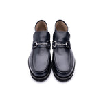 Corrente C0301-5786 Bit Buckle Ankle Boots Dark Navy