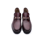 Corrente C0302-5786 Bit Buckle Ankle Boots Burgundy