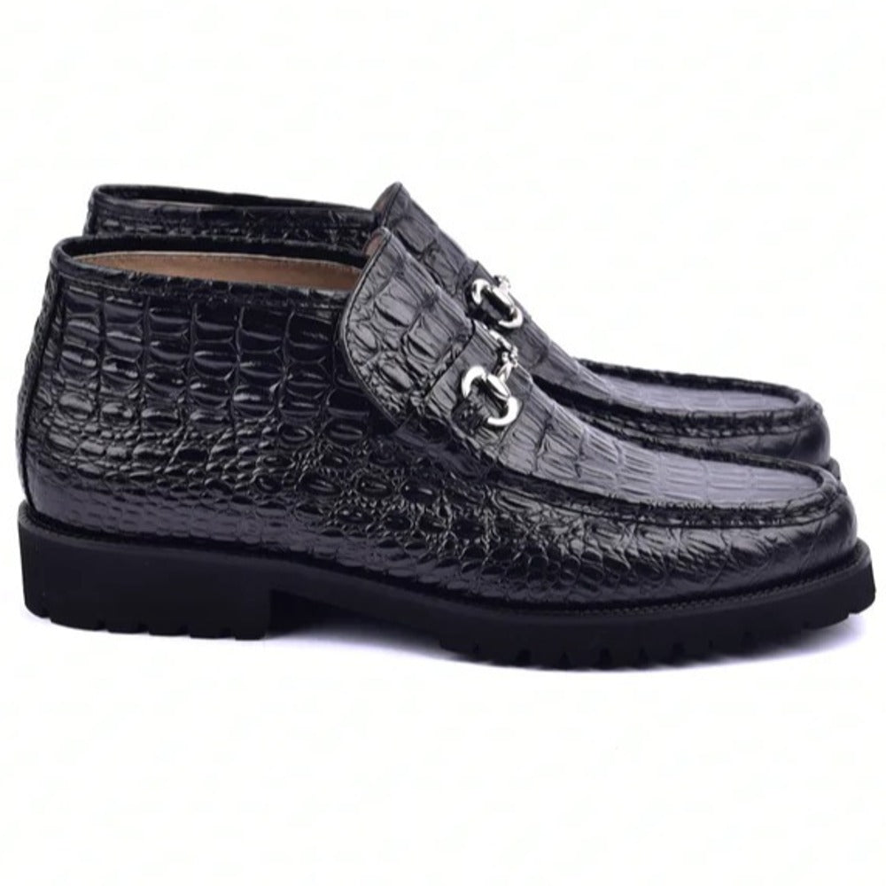 Corrente C03023-5786 Hornback Print Boots Black