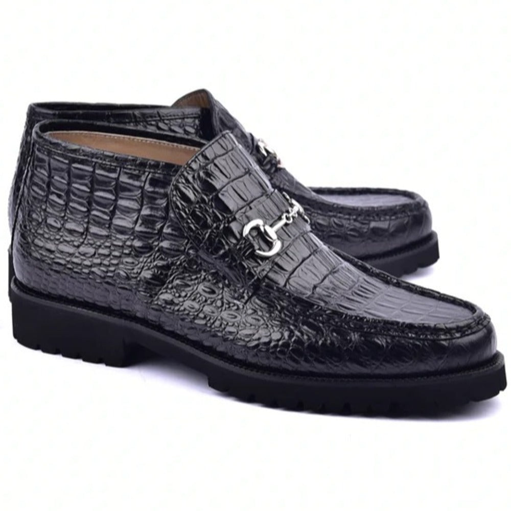Corrente C03023-5786 Hornback Print Boots Black