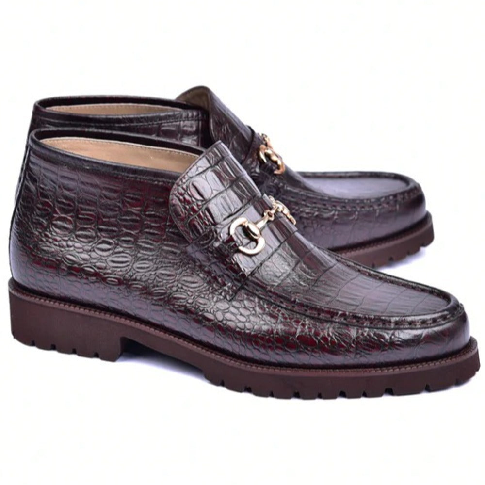 Corrente C03024-5786 Hornback Print Boots Brown