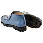 Corrente C031-5786 Bit Buckle Ankle Boots Ocean Blue