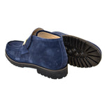 Corrente C032-5786S Bit Buckle Suede Suede Ankle Boots Navy