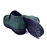 Corrente C03201-5786S Suede Bit Buckle Ankle Boots Green