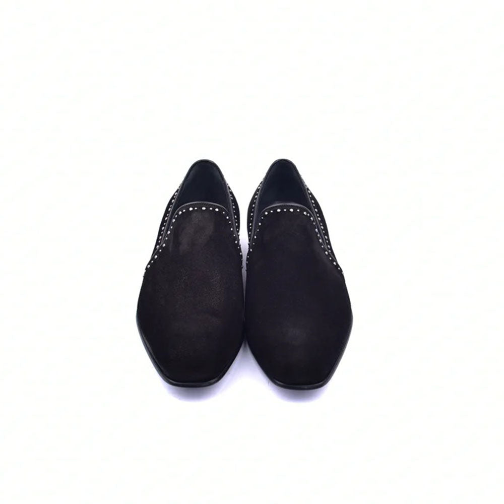 Corrente C04-4981S Suede Loafers Black