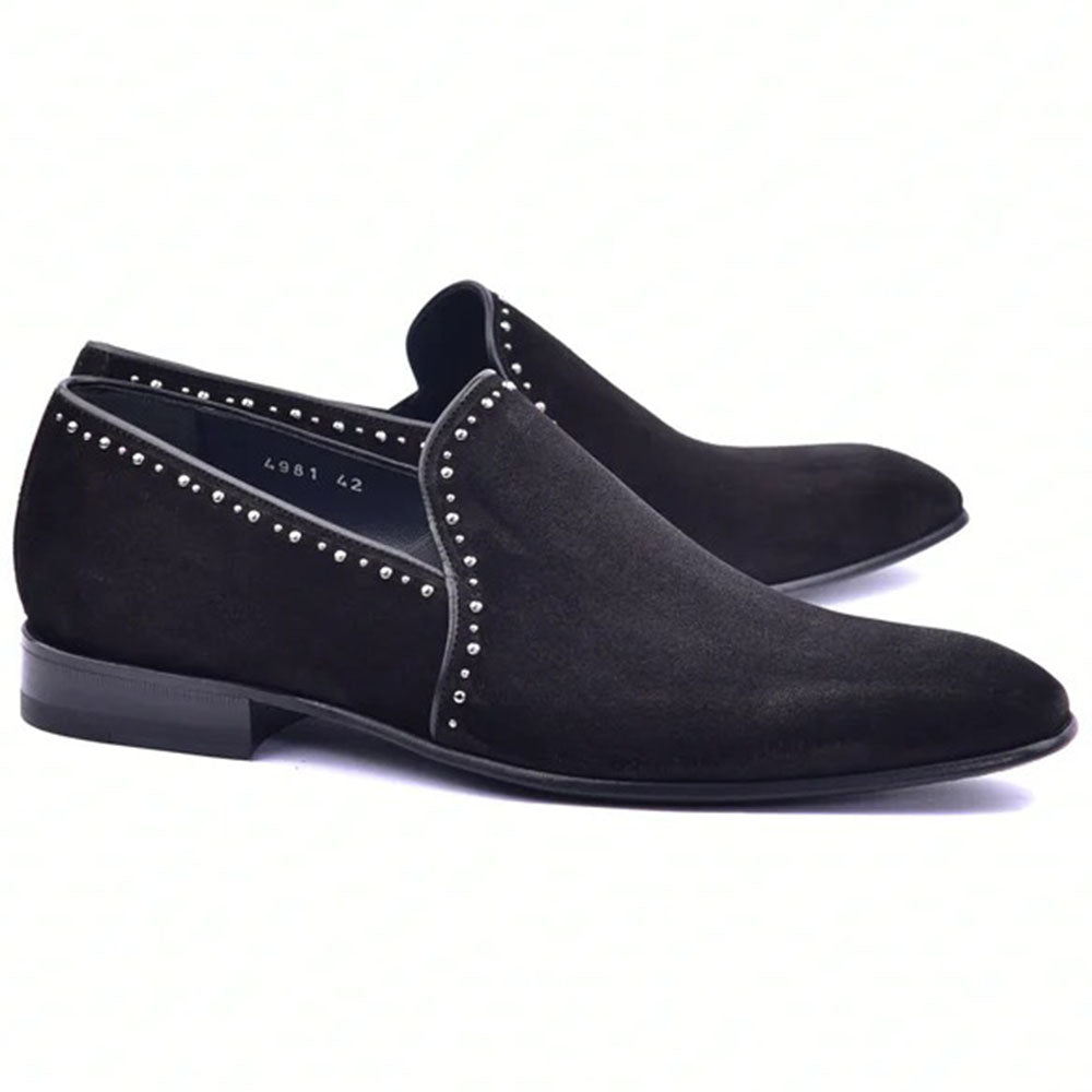 Corrente C04-4981S Suede Loafers Black