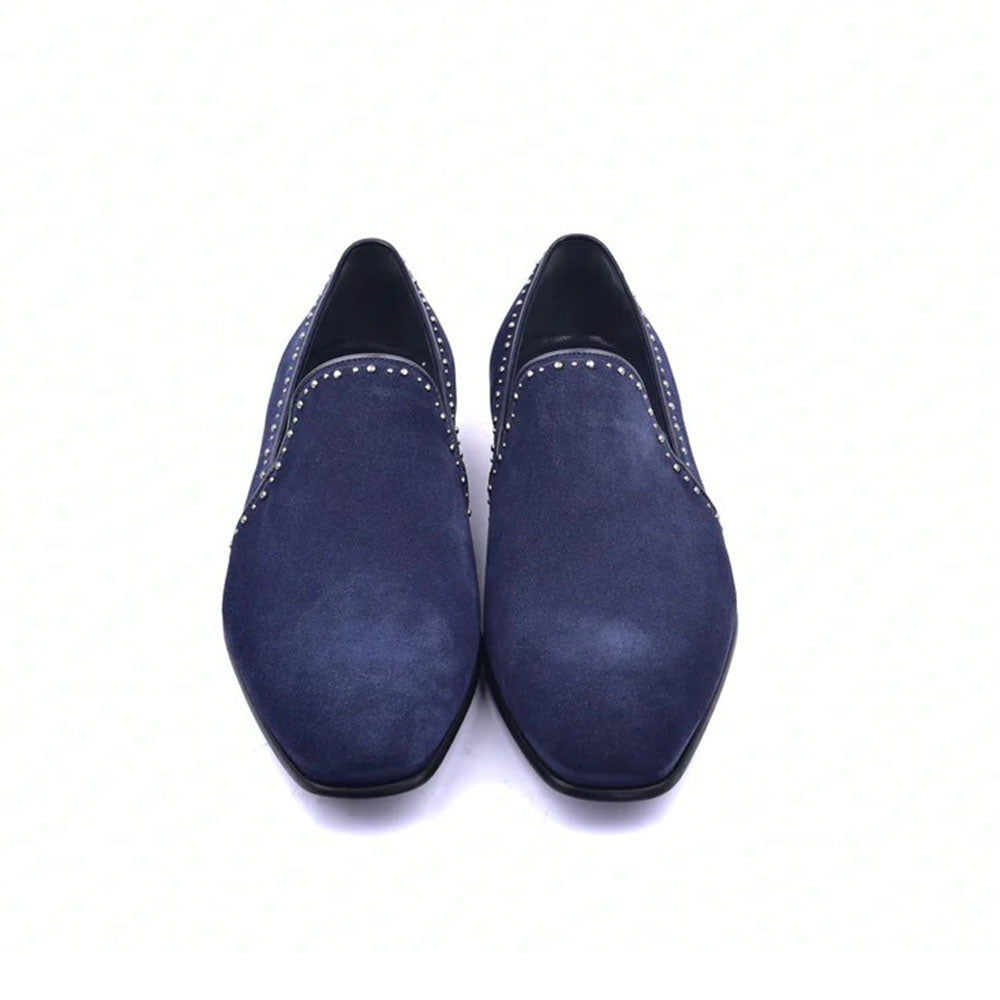 Corrente C041-4981S Suede Loafers Navy