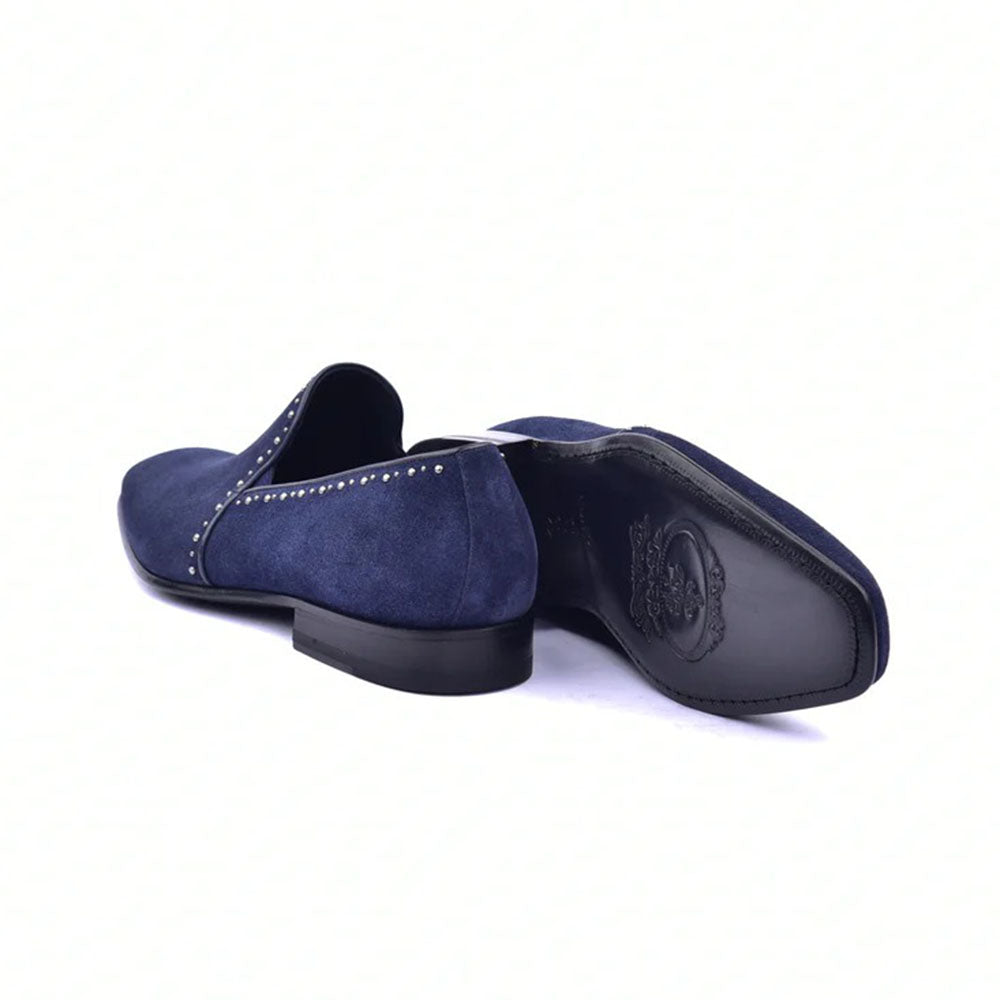 Corrente C041-4981S Suede Loafers Navy