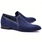 Corrente C041-4981S Suede Loafers Navy
