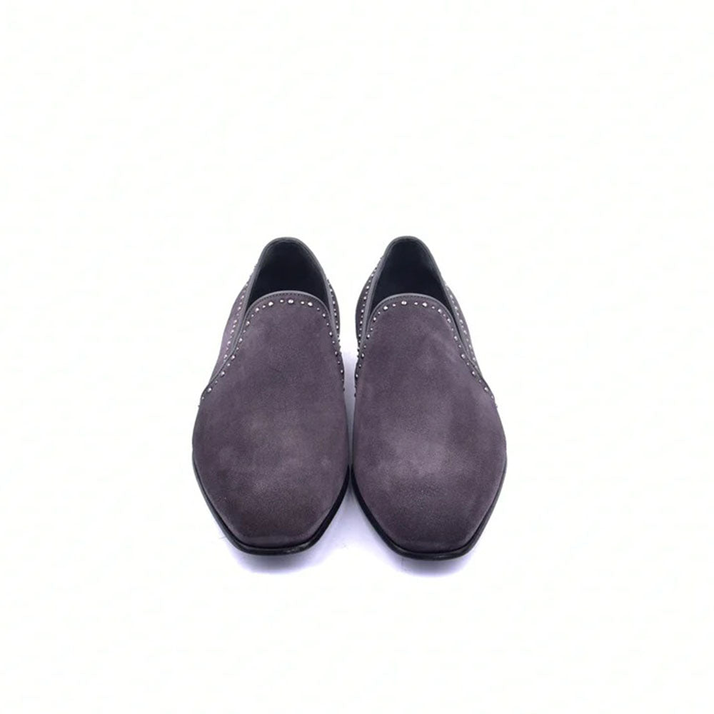 Corrente C042-4981S Suede Loafers Grey