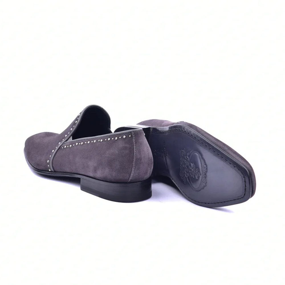 Corrente C042-4981S Suede Loafers Grey