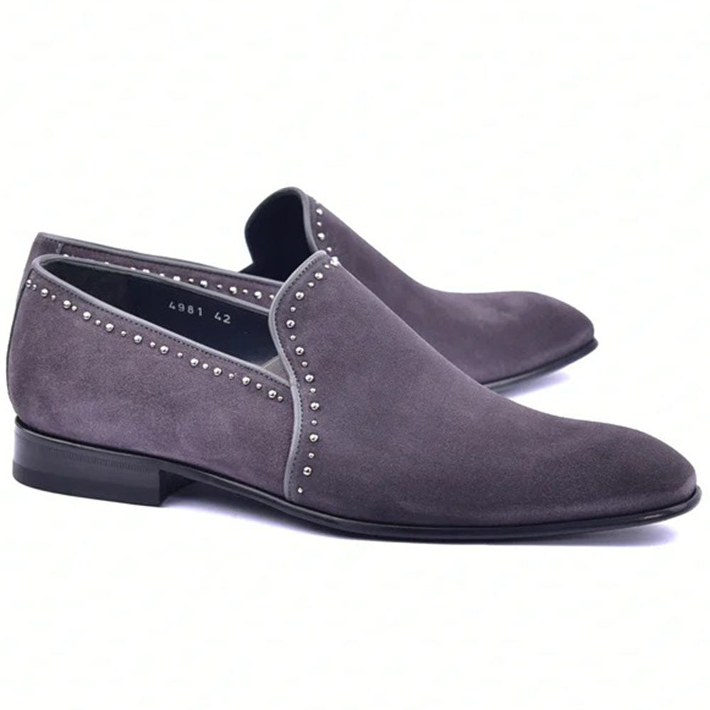 Corrente C042-4981S Suede Loafers Grey