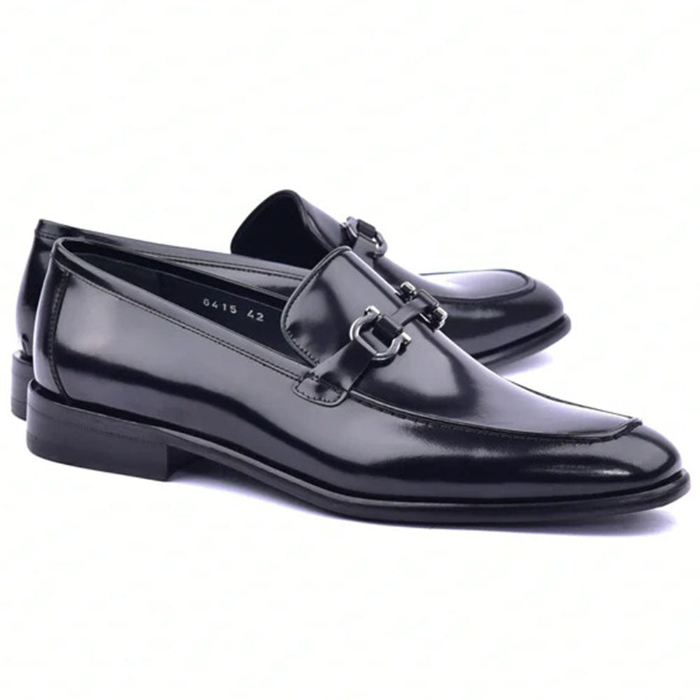 Corrente C043-6415 Buckle Loafers Black