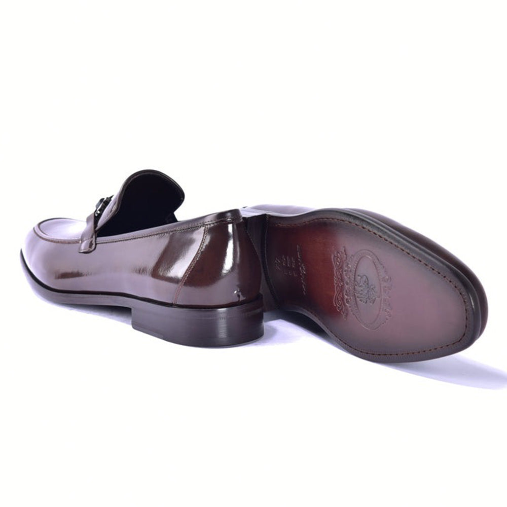 Corrente C0432-6415 Lux Calfskin Buckle Loafers Brown
