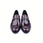Corrente C0431-6415 Buckle Loafers Burgundy