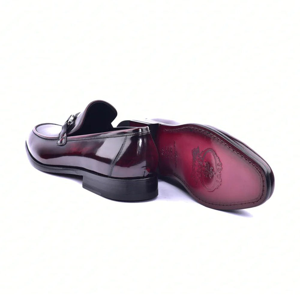 Corrente C0431-6415 Buckle Loafers Burgundy
